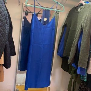 Jcrew Royal Blue Silk Slip Dress